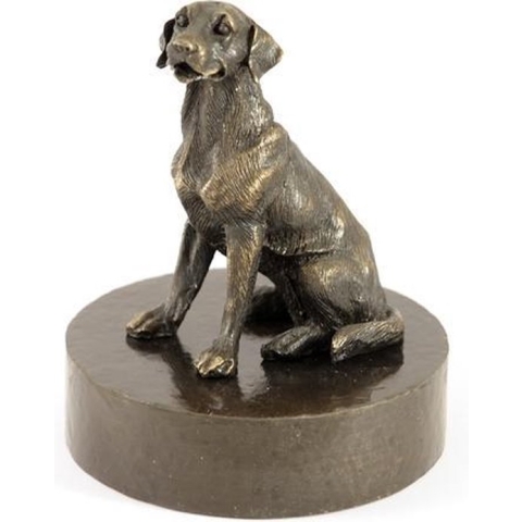 Labrador zittend - Verbronsd Honden Asbeeld Dieren Urn Voor Uw Geliefde Hond