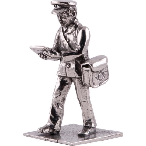Beeldje Postbode - Jubileum Post - Cadeau postbode - Beroepenbeeldje - Luxe geschenk postbezorger