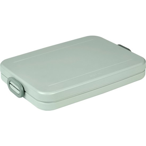 Mepal Lunchbox Take a Break flat – Geschikt voor 4 boterhammen – Nordic sage – Past perfect in een laptoptas – lunchbox voor volwassenen