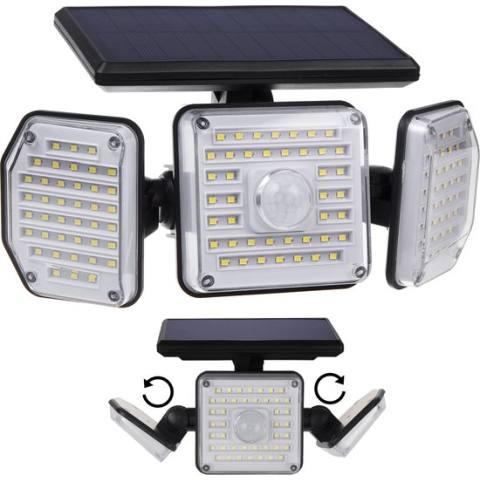 Maclean - Solar LED-lamp met bewegingssensor - IP65 / 4W / 320lm / 4000K - 3 bedrijfsmodi