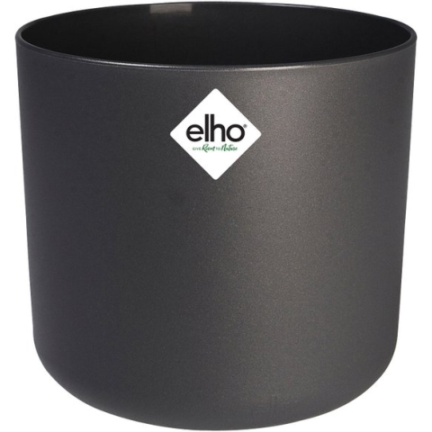 Elho B.for Soft Rond 18 - Bloempot voor Binnen - Ø 18.3 x H 16.7 cm - Zwart/Antraciet