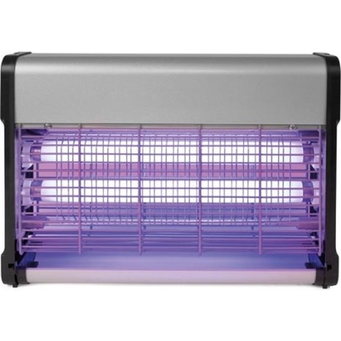 Perel Insectenverdelger voor muggen, vliegen, wespen, hoornaars, elektrisch, uv-led, spanningsrooster 2800 V, uitneembare opvangbak, 80 mÃ‚Â², metaal