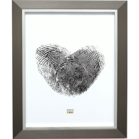 Deknudt Frames fotolijst S41ND1 - zilver met zilverbies - 30x45 cm