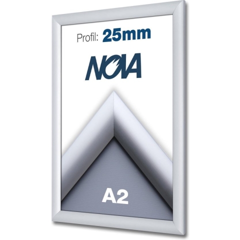 3 PACK Nova Kliklijsten A2 42 x 59.4cm aluminium zilver – wissellijst - posterlijst