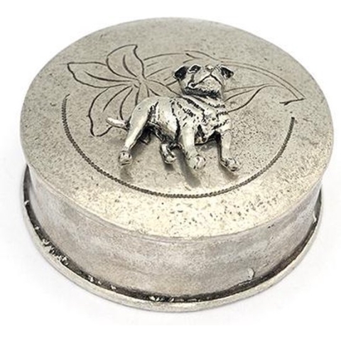 Asdoosje Rond Gegraveerd Met Bull Stafford - Honden Asbeeld Dieren Urn Voor Uw Geliefde Hond