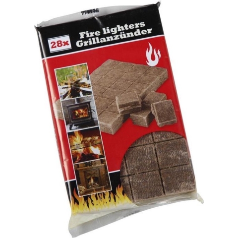 BBQ COLLECTION AANMAAKBLOKJES BRUIN 28 STUKS