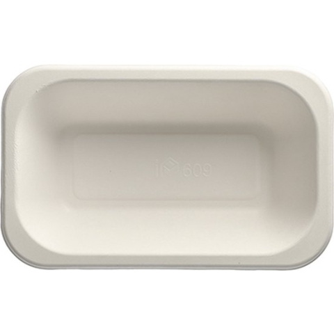 PAPSTAR Menubakken topseal, suikerriet 950 ml 5,6 cm x 15 cm x 24 cm wit - 500 Stuks (5x100)