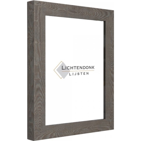 Fotolijst Bruin - Houtnerf - Fotomaat 50x60 -  Ontspiegeld Glas - Art.nr. 55-545