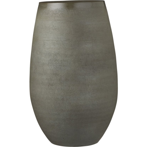 Bloempot vaas/vazen donkergroen keramiek voor bloemen/planten H40 x D26 cm - Mica Decorations plantenpotten