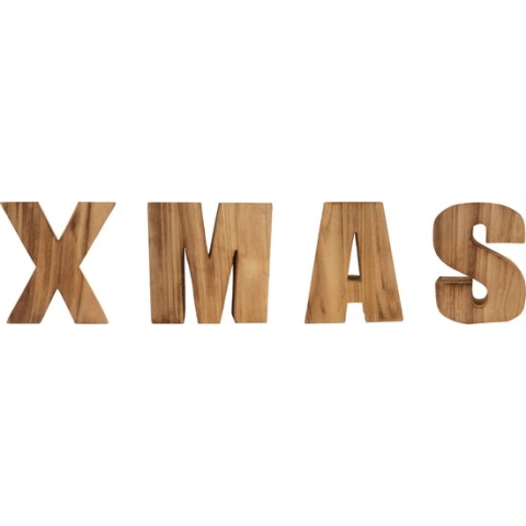 Houten letters - Xmas - Kerstmis - Kerstversiering - Decoratie - Interieur
