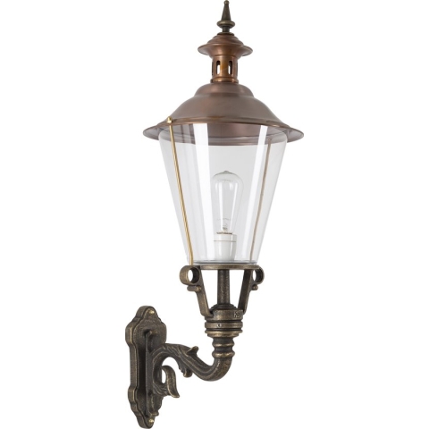 Wandlamp klassiek Enkhuizen Brons E27 bronzen lamp Koper deksel