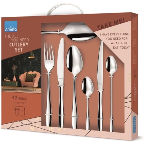 Amefa Ariane Bestekset - 42 delig All-you-need bestek - Zilver - cadeauverpakking