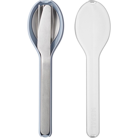 Mepal - Ellipse bestekset 3-delig - Mes, vork en lepel - RVS - Nordic blue