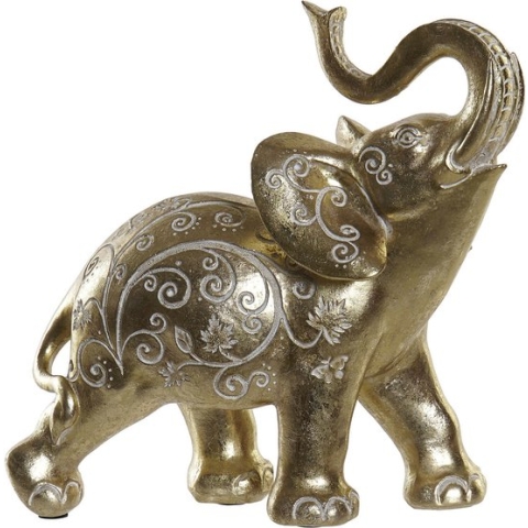 Decoratieve figuren DKD Home Decor Hars Olifant (25 x 11 x 25.3 cm)