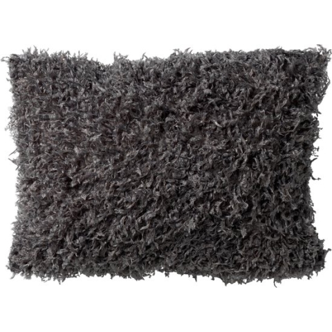 Dutch Decor VEERA - Kussenhoes met imitatiebont Charcoal Gray 30x50 cm - grijs - met rits