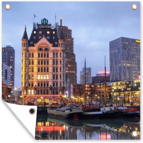 Tuin poster Rotterdam - Skyline - Architectuur - 200x200 cm