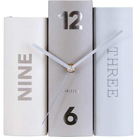 Table clock Book basics paper, 20x15x20cm