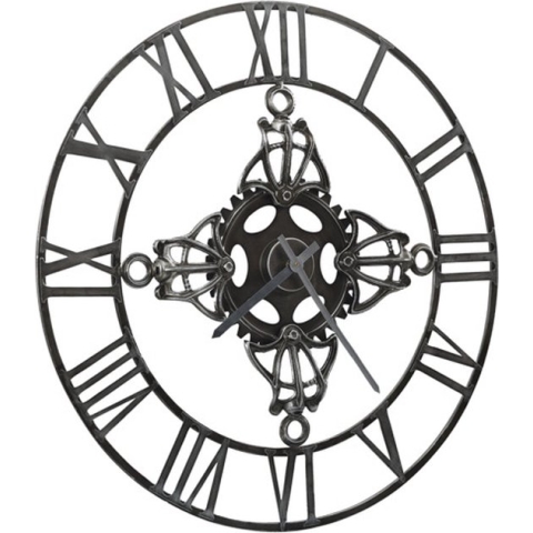 vidaXL-Wandklok-78-cm-metaal-zilverkleurig