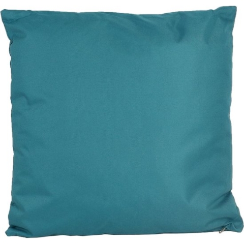 1x Bank/sier kussens voor binnen en buiten in de kleur petrol blauw 45 x 45 cm - Tuin/huis kussens
