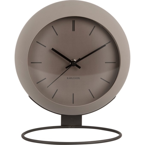 Table clock Nirvana Globe dark warm grey