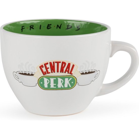 Friends - Central Perk - Capuccino Mok XL - Wit en Groen - 630ml