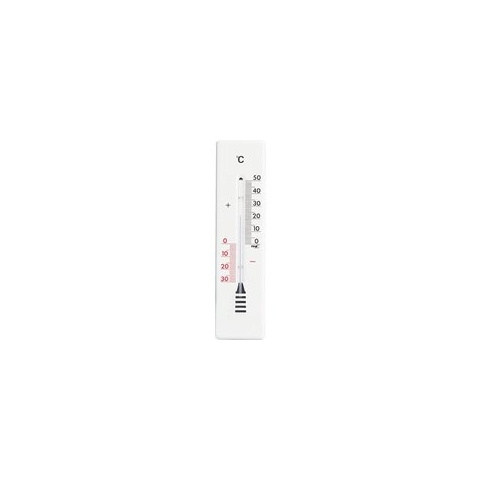 Thermometer binnen / buiten wit 22 cm