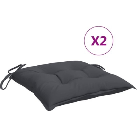 vidaXL-Stoelkussens-2-st-40x40x7-cm-oxford-stof-antracietkleurig