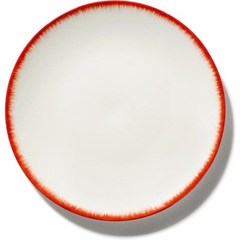 Serax Ann Demeulemeester Dé bord Off White-Red D 28 cm