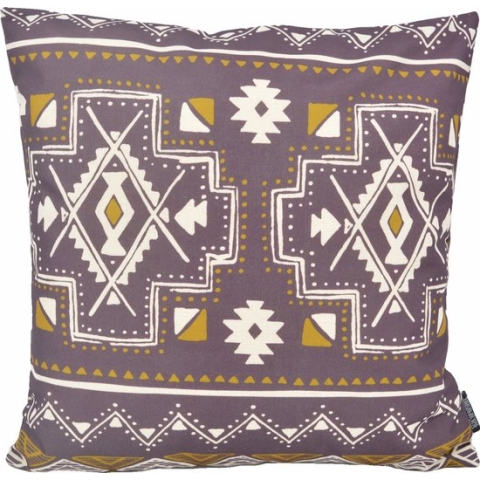 Indian Style Aubergine Kussenhoes | Katoen/Linnen | 45 x 45 cm