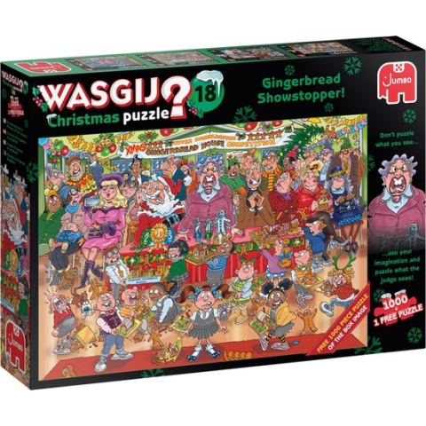 Wasgij Kerstmis Speculaas Bakwedstrijd 2x 1000 stukjes - Legpuzzel