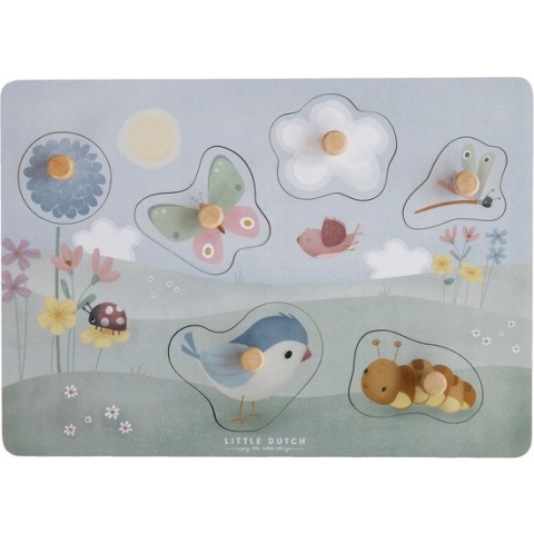 Little Dutch Voelpuzzel Flowers & Butterflies FSC