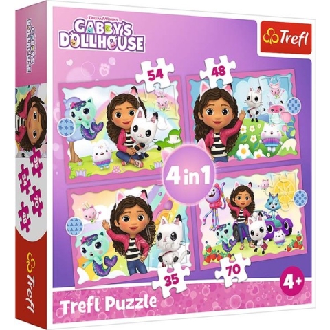 Gabby's Dollhouse 4-in-1 Puzzel