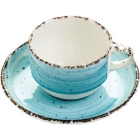 Gural Ent color Set 6 Tas en Ondertas 17cl Blauw 617348