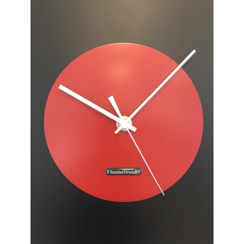 WANDKLOK VICTORIA BLACK & RED MODERN DUTCH DESIGN
