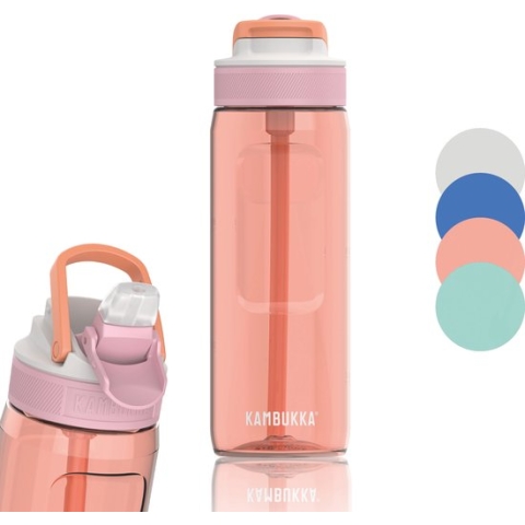 Kambukka Lagoon waterfles 750ml - Mango Tango met geïntegreerd rietje - 100% lekvrij