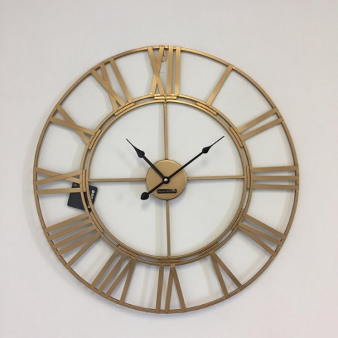 Wandklok Golden Wheel 60 Industrieel Retro Design
