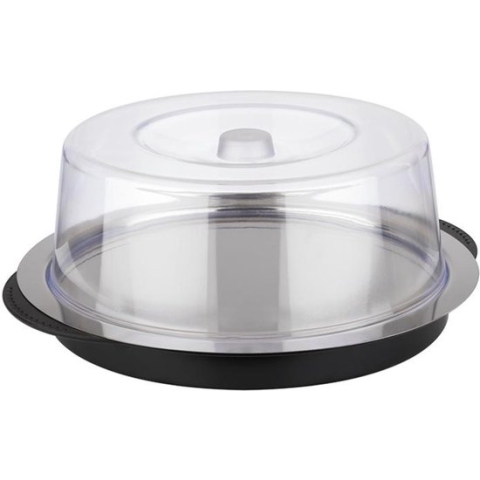APS-Germany® Serveerschaal met Stolp - Serveerschaal - Taartplateau - Decoratieve Taartdoos - Incl. Taartstolp en 2 Koelelementen - ø35 cm