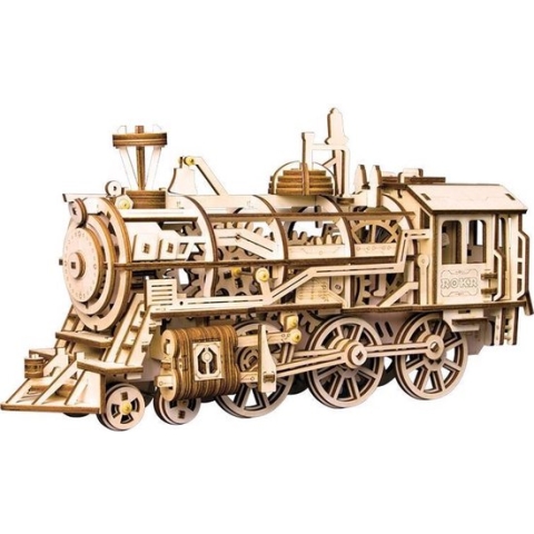 Losy® - locomotief - Modelbouwpakket hout - 3D puzzel hout - Puzzel