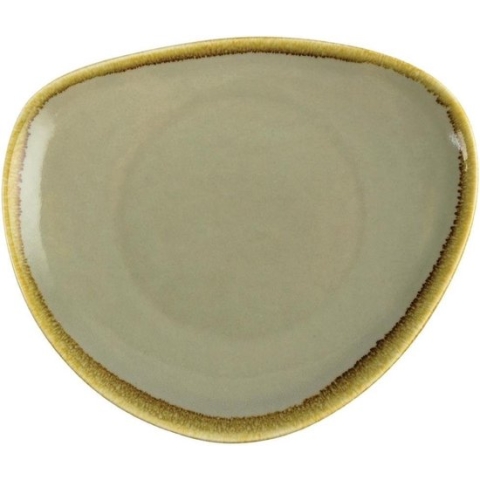 Olympia Kiln Bord Mosgroen Driehoekig Ø23cm ( Set van 6 )