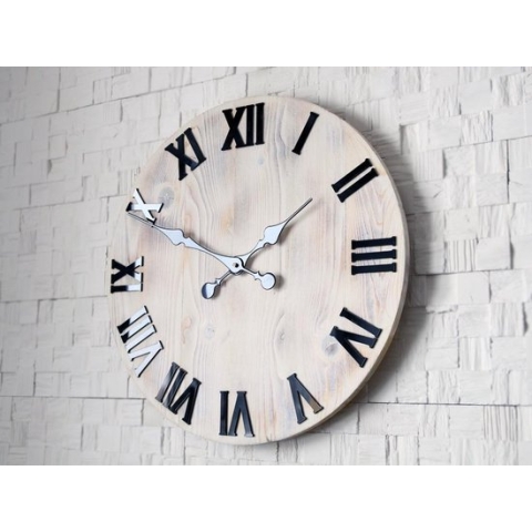 Numero Houten Stijlvolle Wandklok met Romeinse Cijfers 50 cm