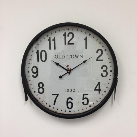 Wandklok Metaal Industrieel Design RETRO