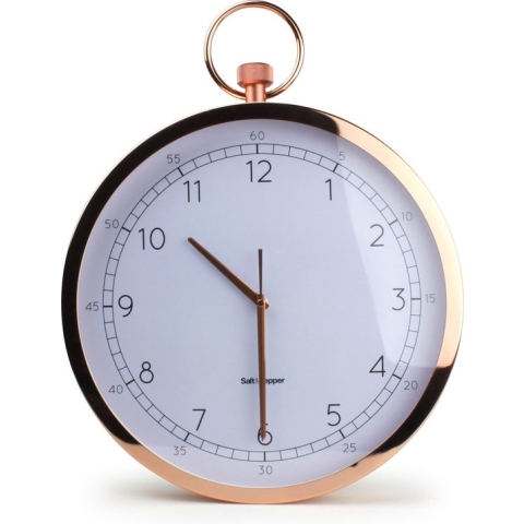 S&P ZONE Stopwatch - Klok - Rond - Glas -Ø38 cm - Rose Goud