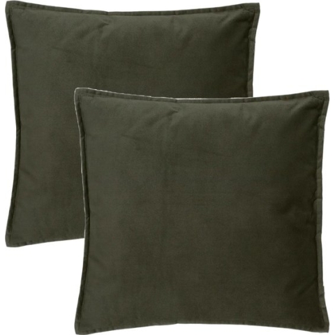 Atmosphera Bank/sierkussens Sophia - 2x stuks - 55 x 55 cm - polyester met rits