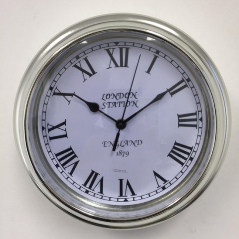 Wandklok CHROOM Industrieel Design