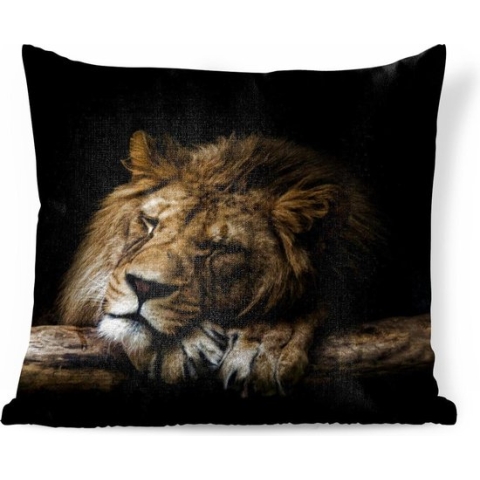 Sierkussens - Kussentjes Woonkamer - 60x60 cm - Leeuw - Boom - Bruin