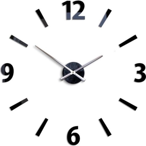 KLAUS ZWARTE 3D WANDKLOK Ø 75 CM