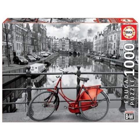 Educa - Rode fiets in Amsterdam - 1000 stukjes