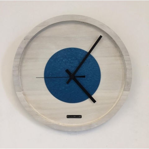 Wandklok Quinten White & Blue Hammer Modern DUTCH Design