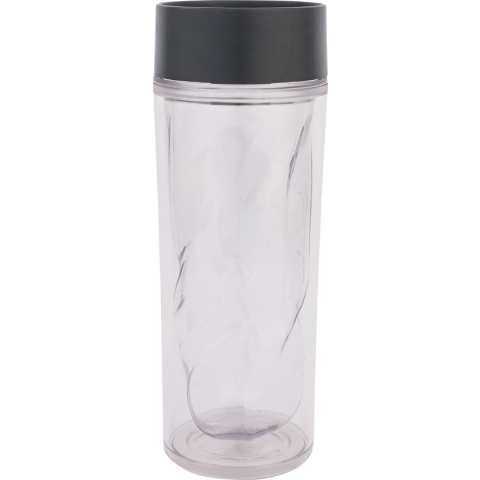 Q-Do Frozen Thermosbeker - Dubbelwandig Glas - 300 ml - Black