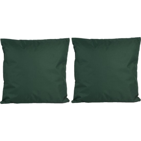 8x Bank/sier kussens voor binnen en buiten in de kleur donkergroen 45 x 45 cm - Tuin/huis kussens